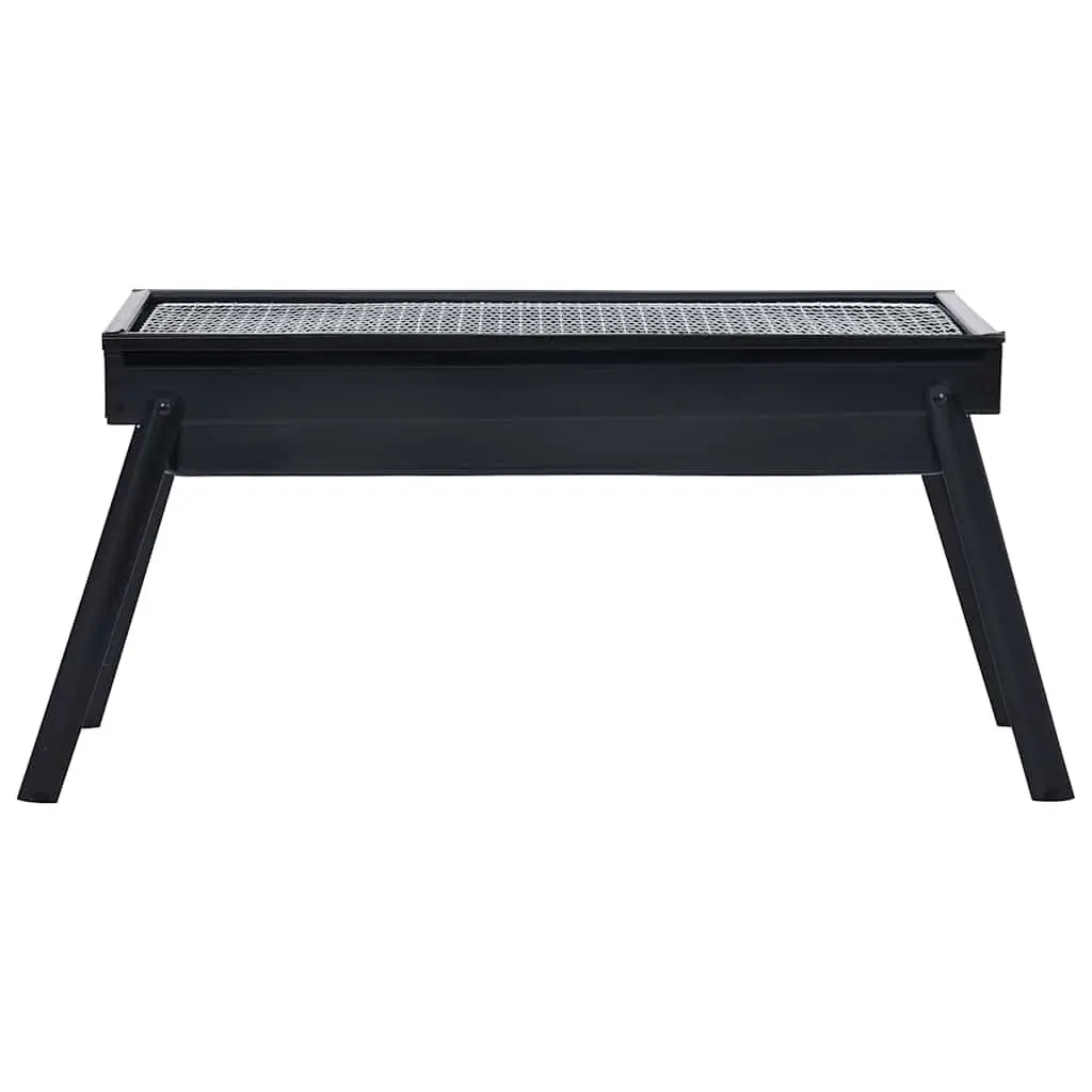 Portable Charcoal BBQ Grill Folding Steel Tabletop Black