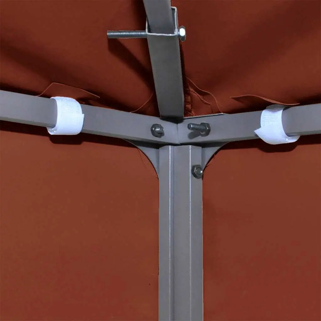 2-Tier Gazebo Top Cover 4x3 m Waterproof Replacement Canopy Sunshade Brown