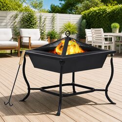 Black Fire Pit for Backyard Use
