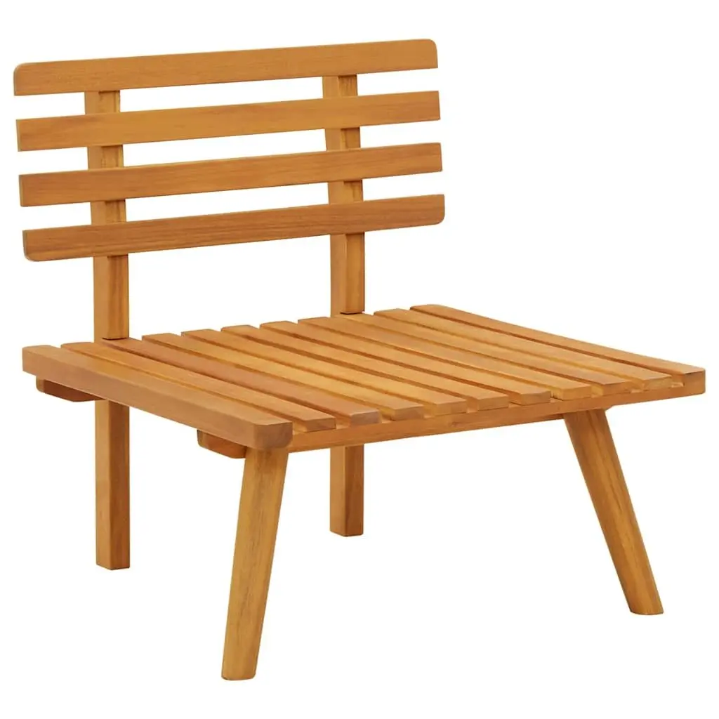 Solid Acacia Wood Outdoor Chair Brown with Cushions Patio and Garden Seating