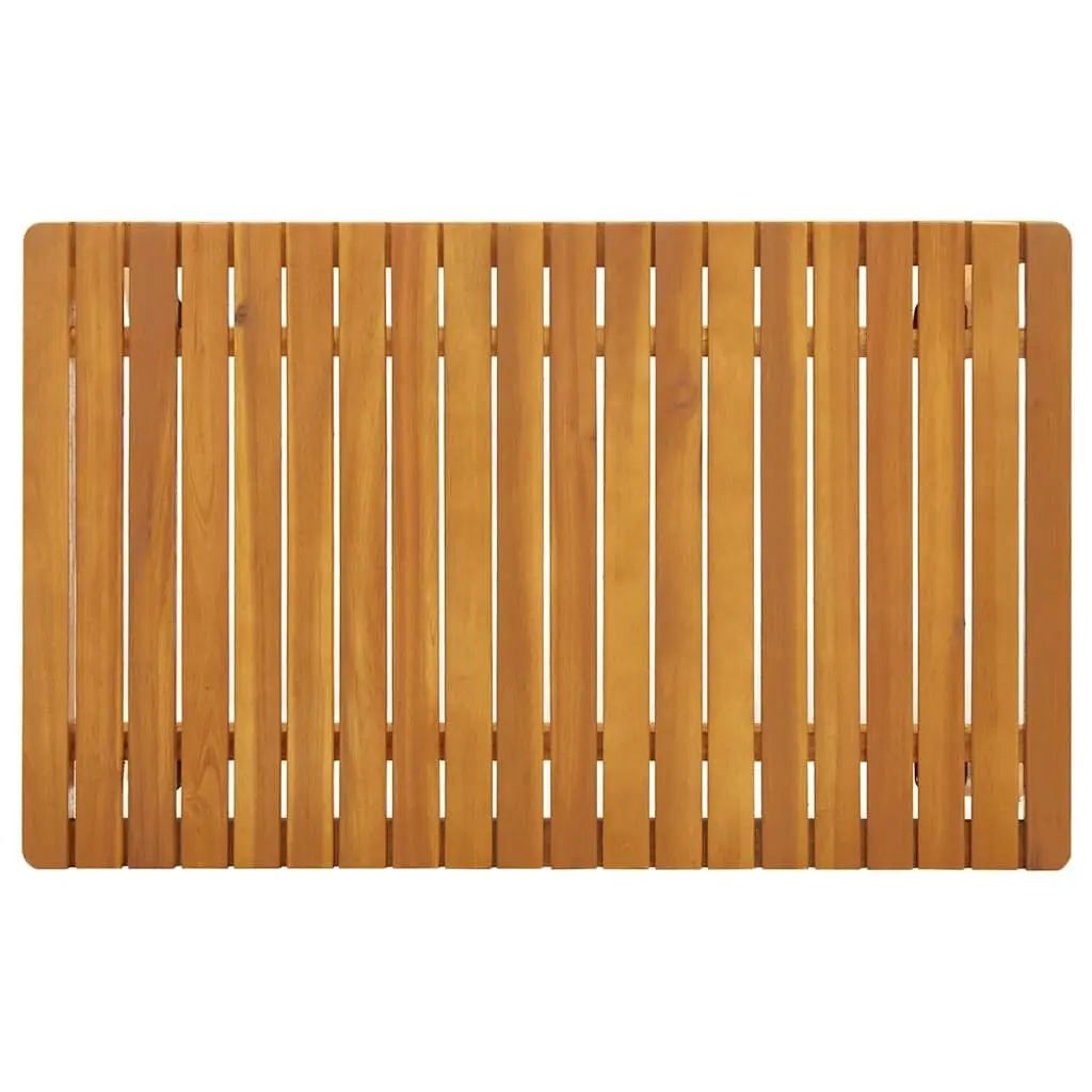 Outdoor Coffee Table Solid Acacia Wood Slatted Tabletop 90x55x35cm Brown