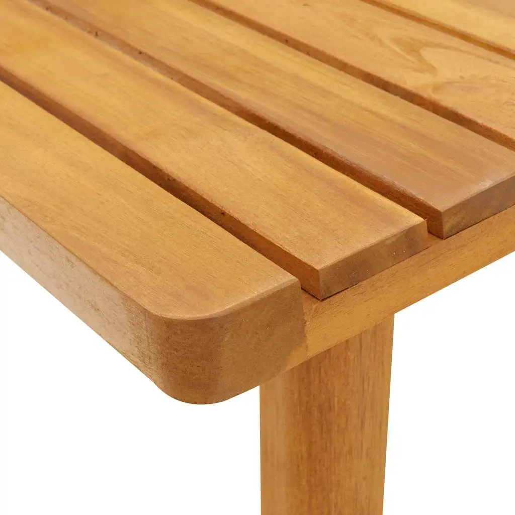 Outdoor Coffee Table Solid Acacia Wood Slatted Tabletop 90x55x35cm Brown