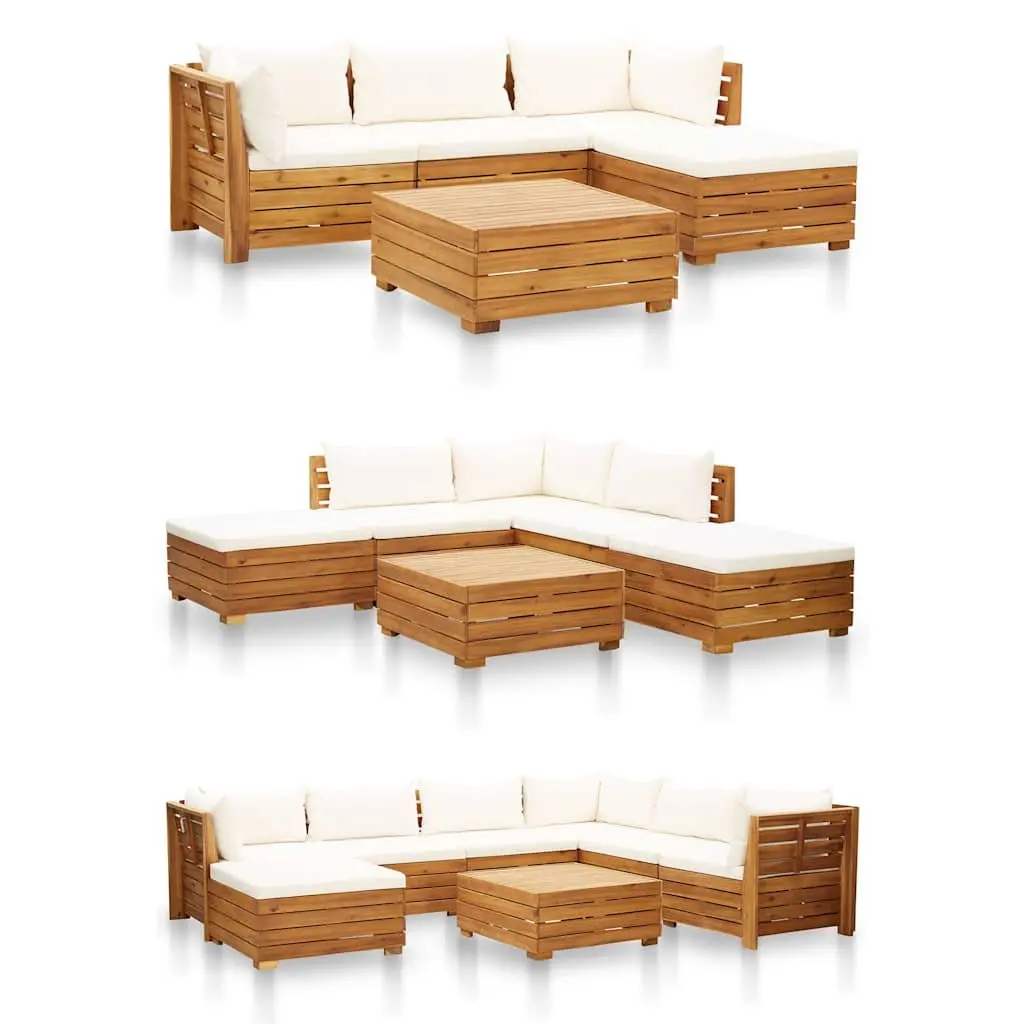 Wooden Corner Sofa Outdoor Garden Sectional Modular Seating with Removable
