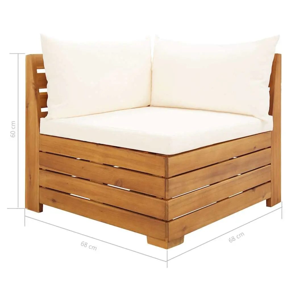 Wooden Corner Sofa Outdoor Garden Sectional Modular Seating with Removable
