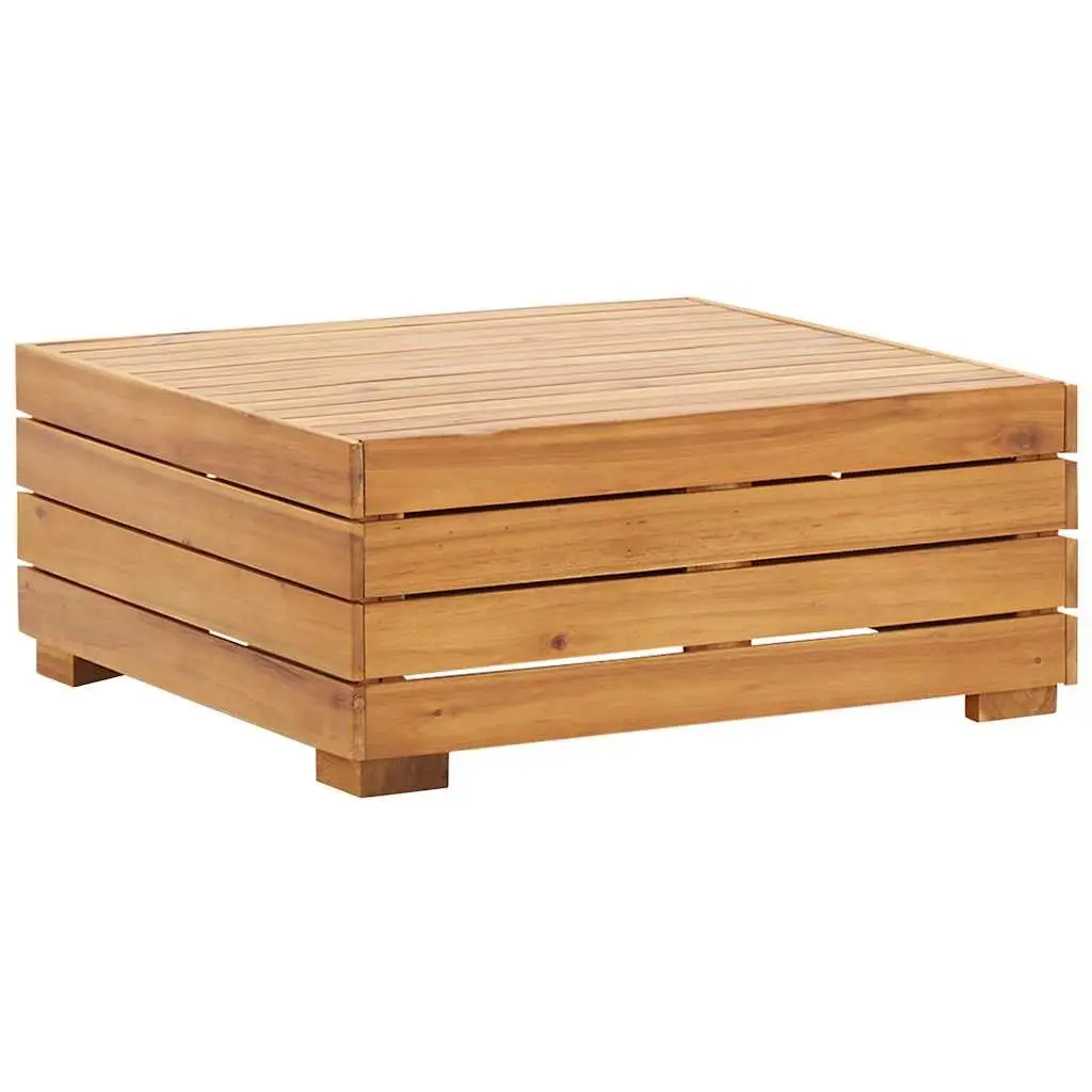 Outdoor Footrest Solid Wood Brown with Cushion