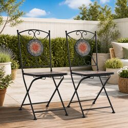 Practical Mosaic Bistro Chairs for Garden and Patio