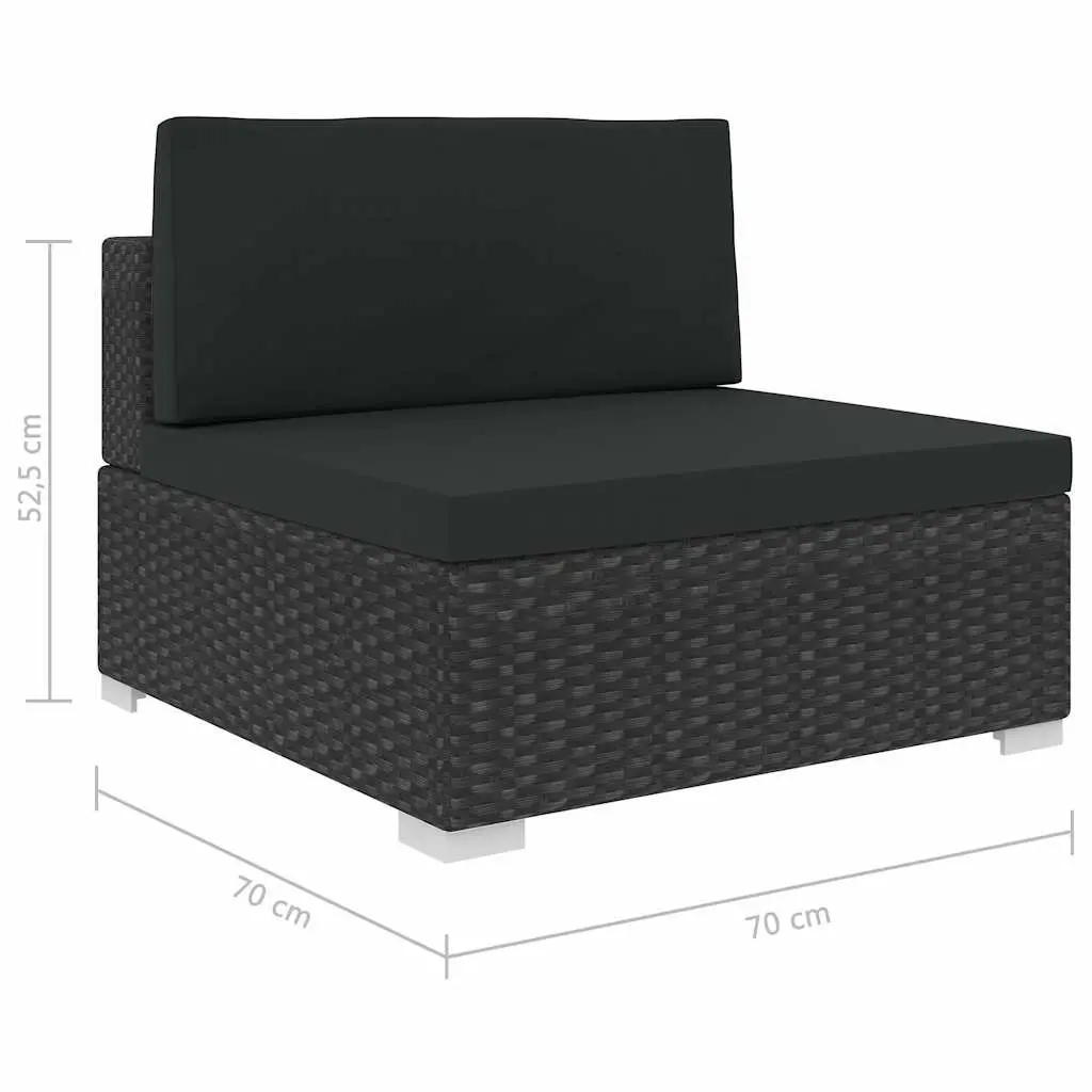 Garden Lounge Set 6 Piece Outdoor Rattan Sofa Patio Furniture with Cushions