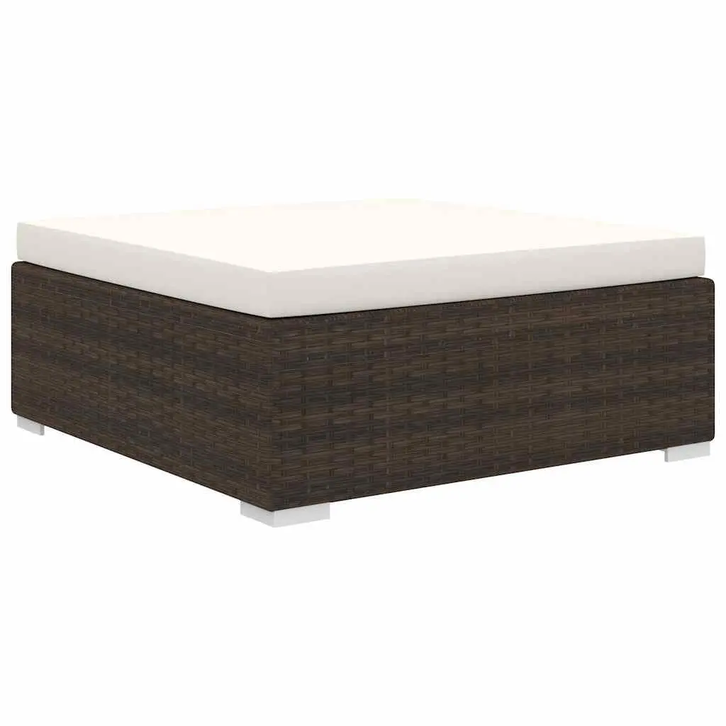 4 Piece Outdoor Garden Lounge Set PE Rattan Brown