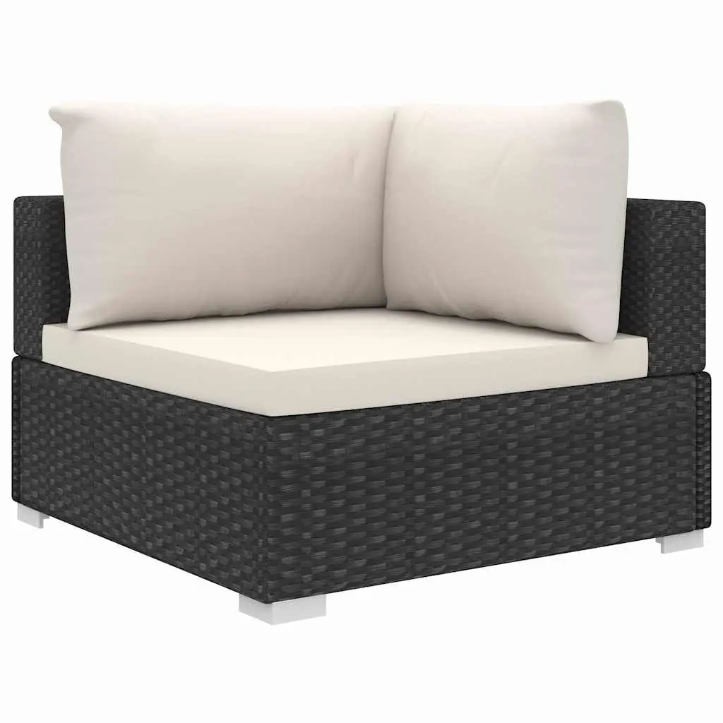 4 Piece Garden Lounge Set with Cushions Poly Rattan Outdoor Furniture Patio Sofa