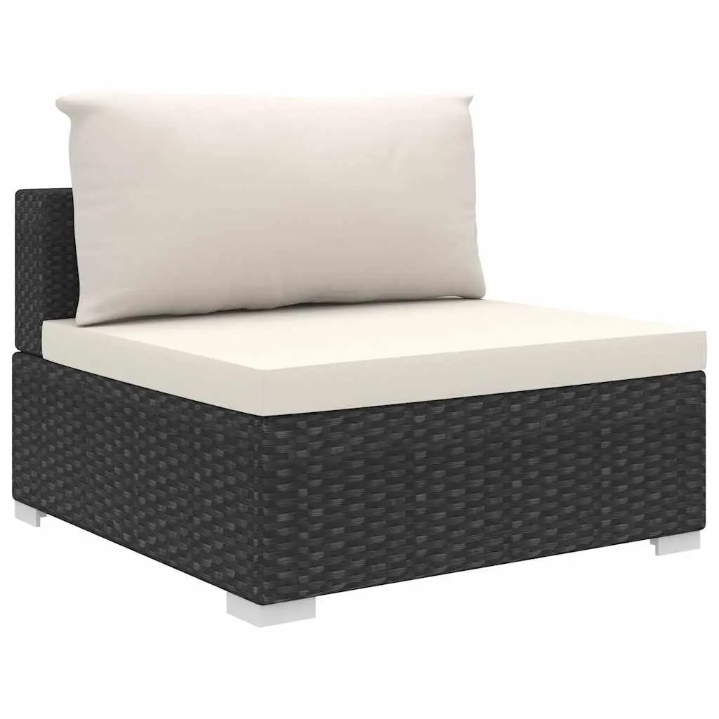 4 Piece Garden Lounge Set with Cushions Poly Rattan Outdoor Furniture Patio Sofa