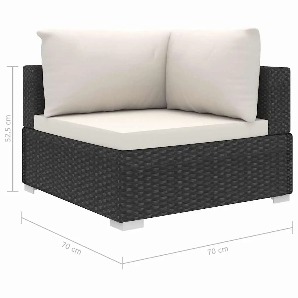 4 Piece Garden Lounge Set with Cushions Poly Rattan Outdoor Furniture Patio Sofa