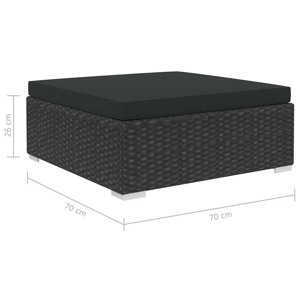 4 Piece Outdoor Lounge Set with Cushions Weather Resistant Rattan Patio