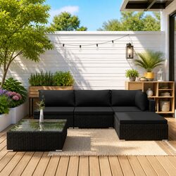 5 Piece Outdoor Lounge Set for Versatile Home Use
