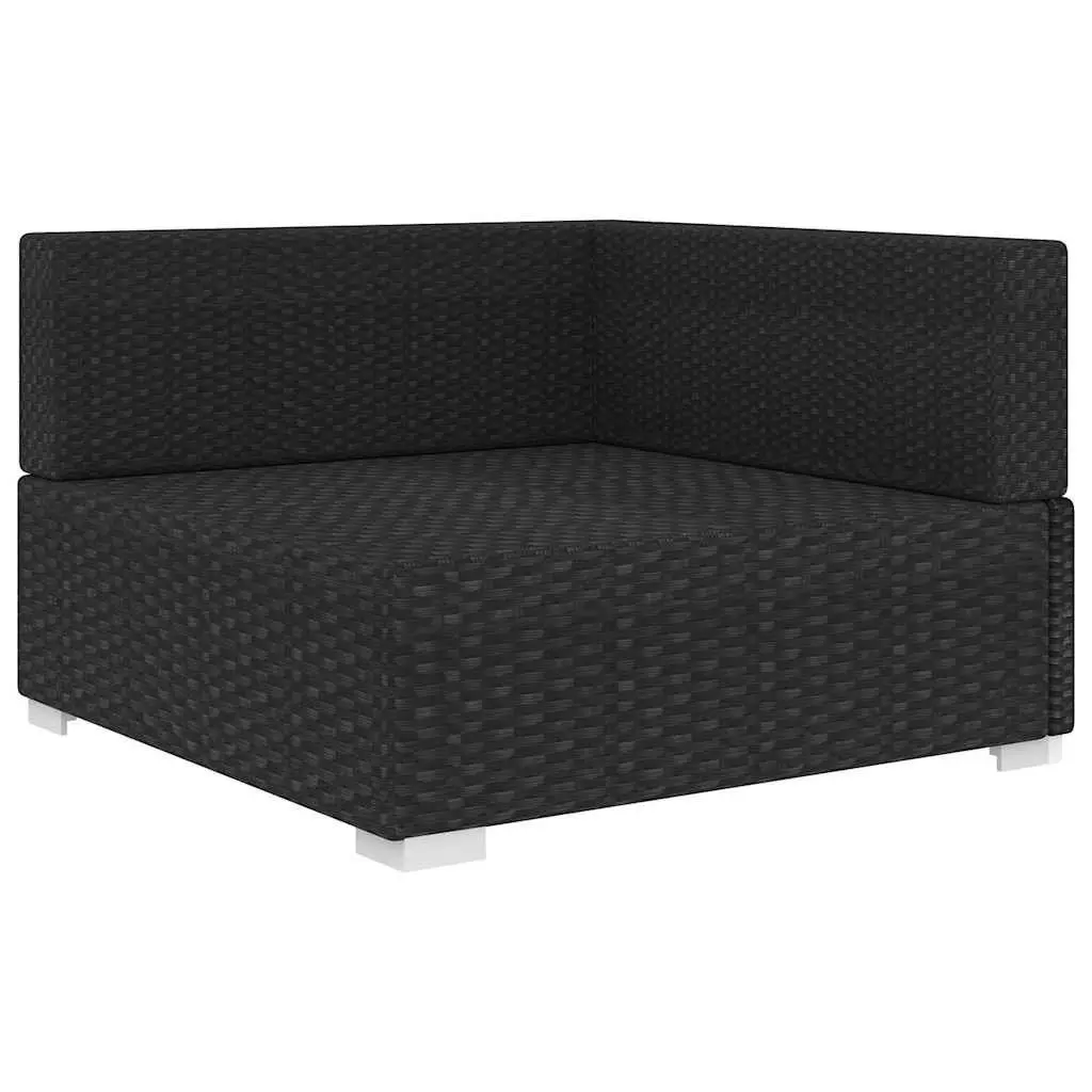Outdoor Sectional Corner Chair Poly Rattan Garden Seating with Removable