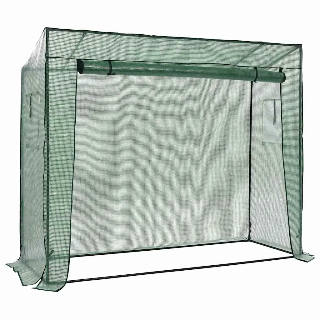 Walk-in Greenhouse Powder Coated Steel Frame 200x80x173cm Green UV Protected