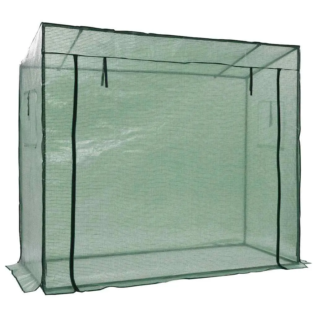 Walk-in Greenhouse Powder Coated Steel Frame 200x80x173cm Green UV Protected
