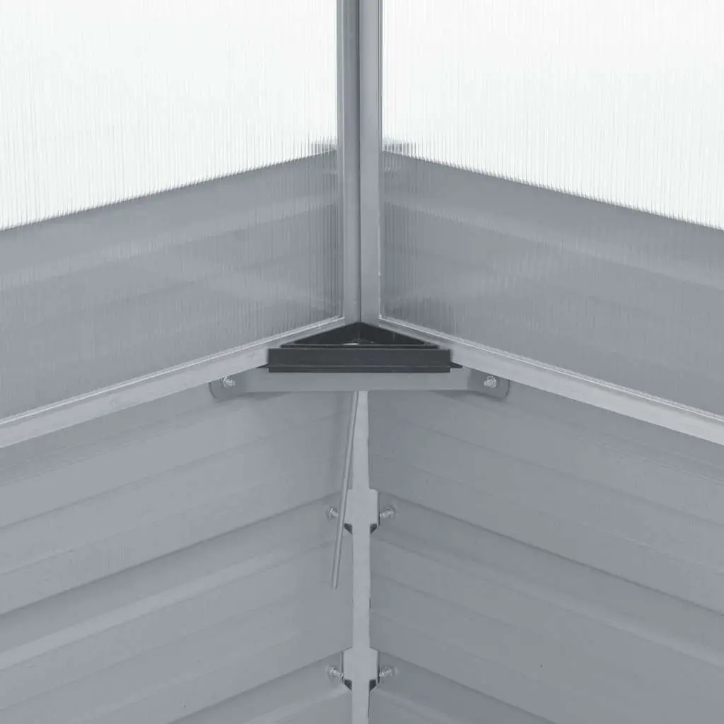 Greenhouse Galvanised Steel 100x100x77 cm Green PC Board Plant Shelter