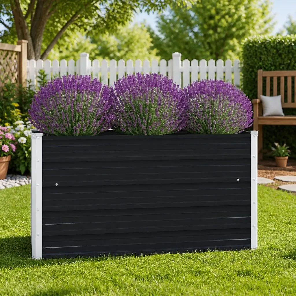 Raised Garden Bed 100x100x45 cm Square Planter Box Outdoor Gardening Container
