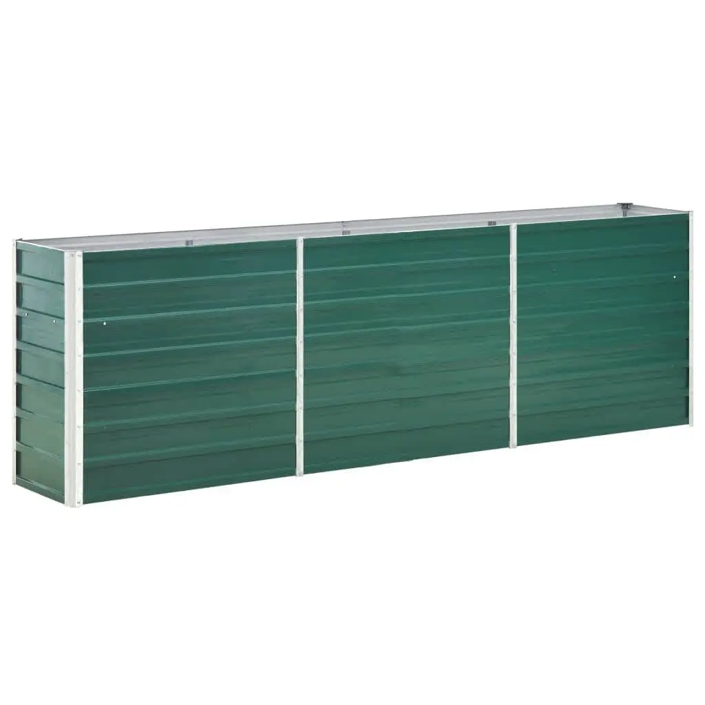 Raised Garden Bed Planter Box Galvanised Steel Green 240x40x77cm Heavy Duty Outdoor Vegetable Flower Herbs