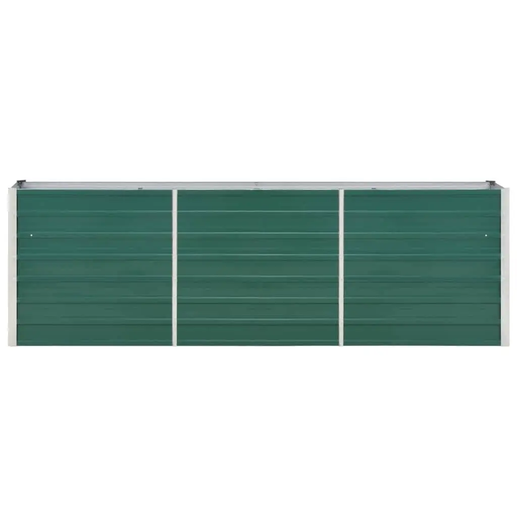 Raised Garden Bed Planter Box Galvanised Steel Green 240x40x77cm Heavy Duty Outdoor Vegetable Flower Herbs