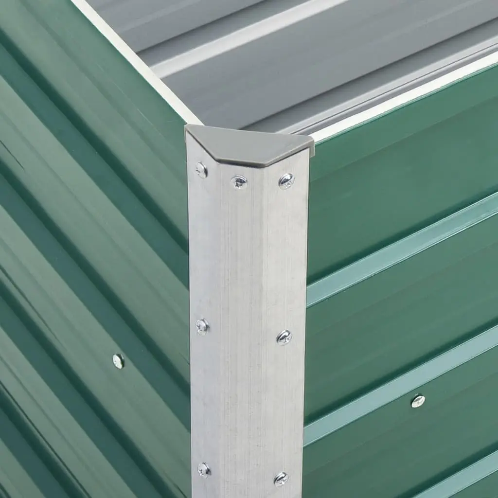 Raised Garden Bed Planter Box Galvanised Steel Green 240x40x77cm Heavy Duty Outdoor Vegetable Flower Herbs