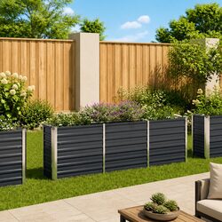 Practical Anthracite Garden Bed for Your Home