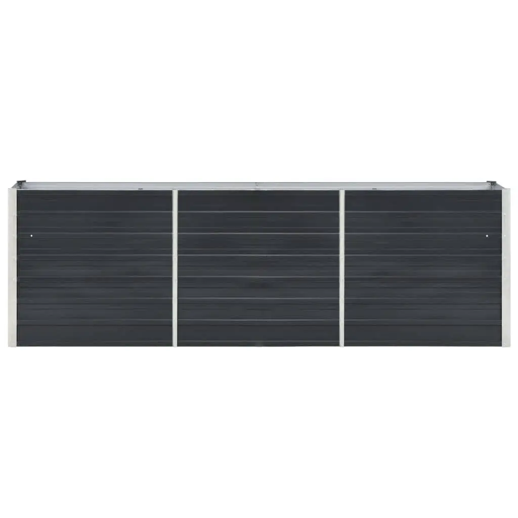 Raised Garden Bed Anthracite Galvanised Steel Outdoor Planter Vegetables Flowers