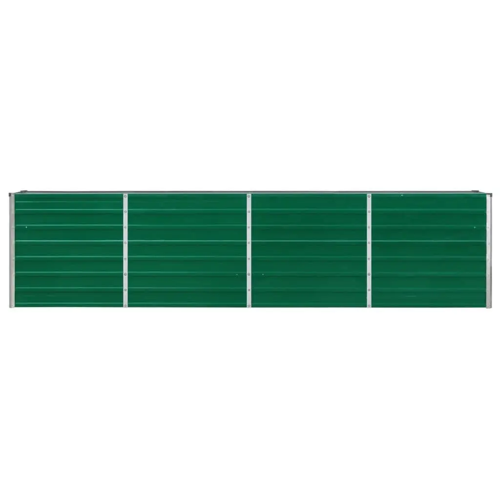 Raised Garden Bed Galvanised Steel Outdoor Planter Box Green 320x40x77cm