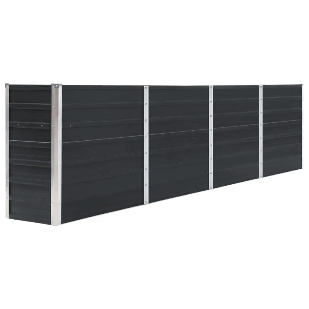 Raised Garden Bed 320x40x77 cm Galvanised Steel Anthracite Planter Box