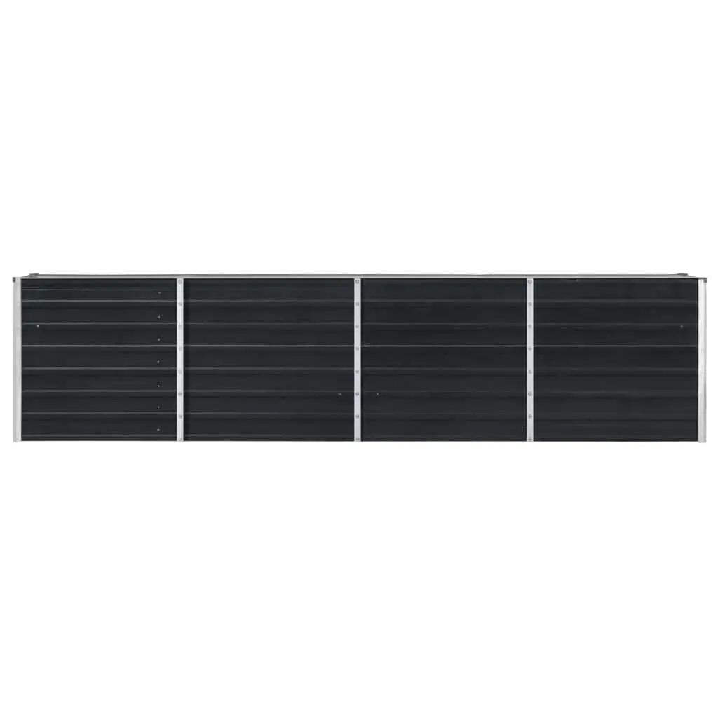 Raised Garden Bed 320x40x77 cm Galvanised Steel Anthracite Planter Box