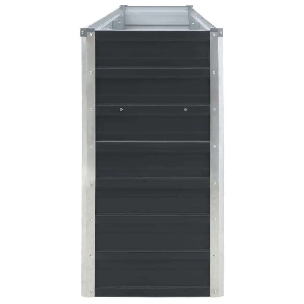 Raised Garden Bed 320x40x77 cm Galvanised Steel Anthracite Planter Box