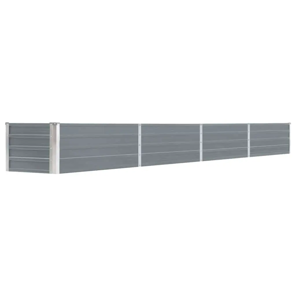 Raised Garden Bed Metal Planter 320x40x45cm Grey
