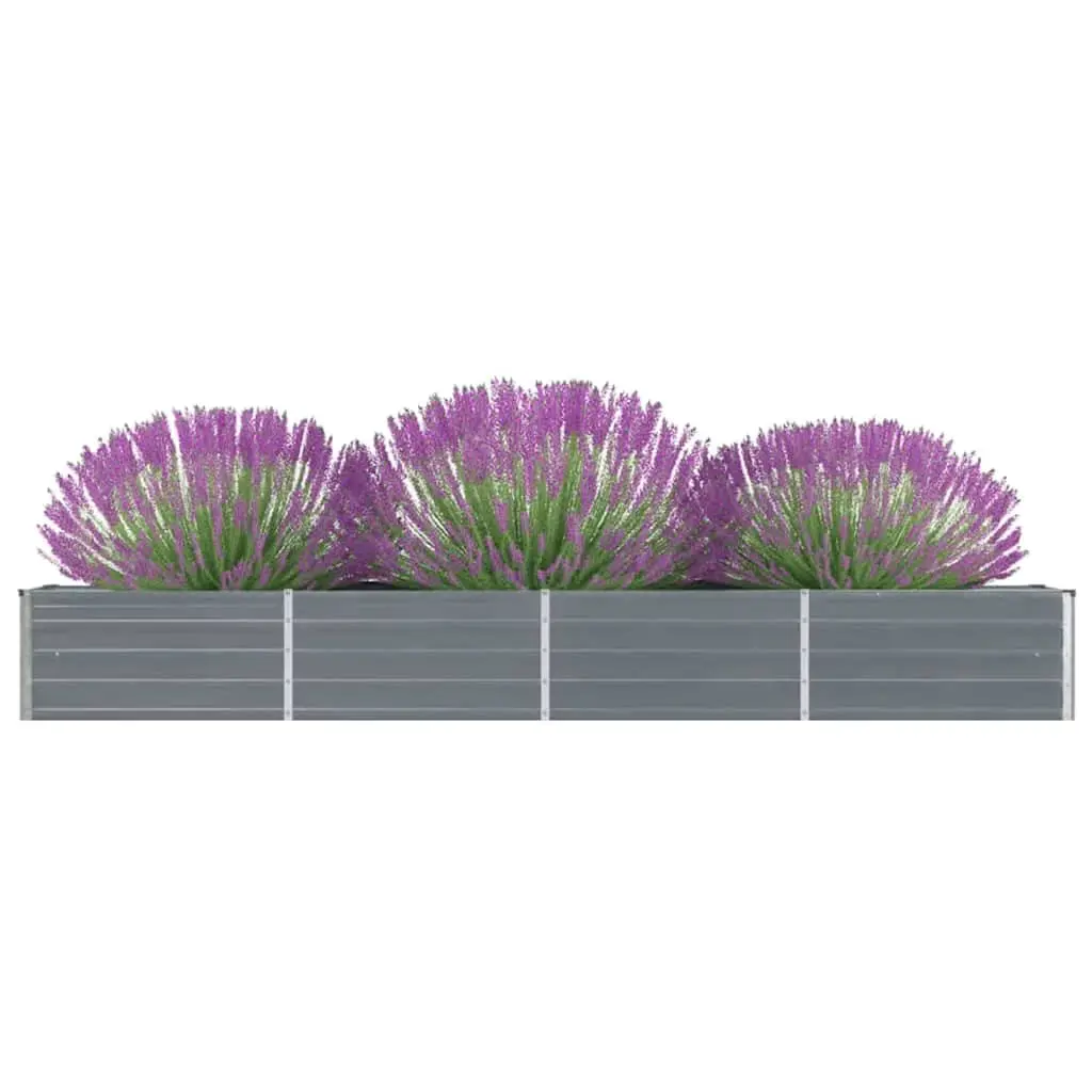Raised Garden Bed Metal Planter 320x40x45cm Grey