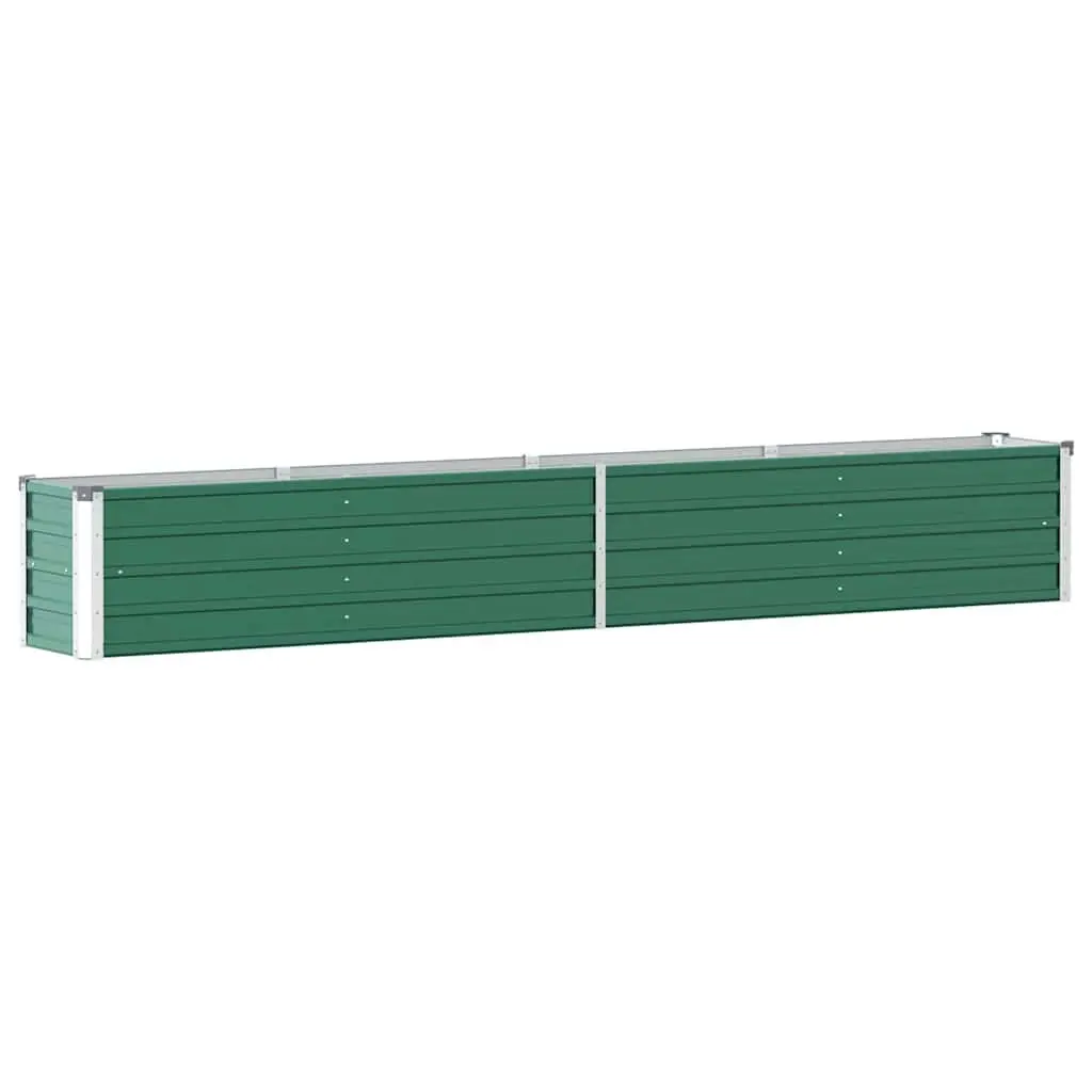 Outdoor Planter Box Raised Garden Bed Green 320x40x45cm Heavy Duty Galvanised Steel Weather Resistant for Vegetables Herbs and Flowers