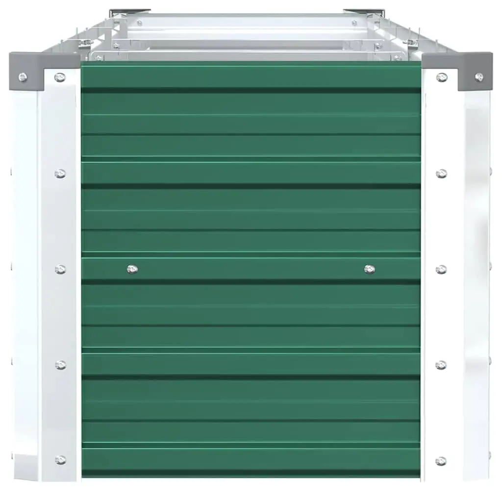 Outdoor Planter Box Raised Garden Bed Green 320x40x45cm Heavy Duty Galvanised Steel Weather Resistant for Vegetables Herbs and Flowers
