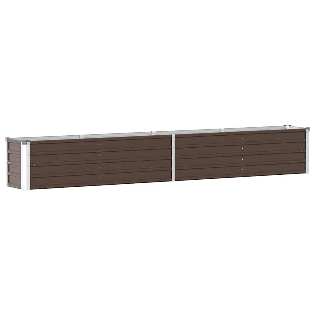 Raised Garden Bed Planter Box Brown Outdoor Patio Yard Flowers Vegetables Herbs