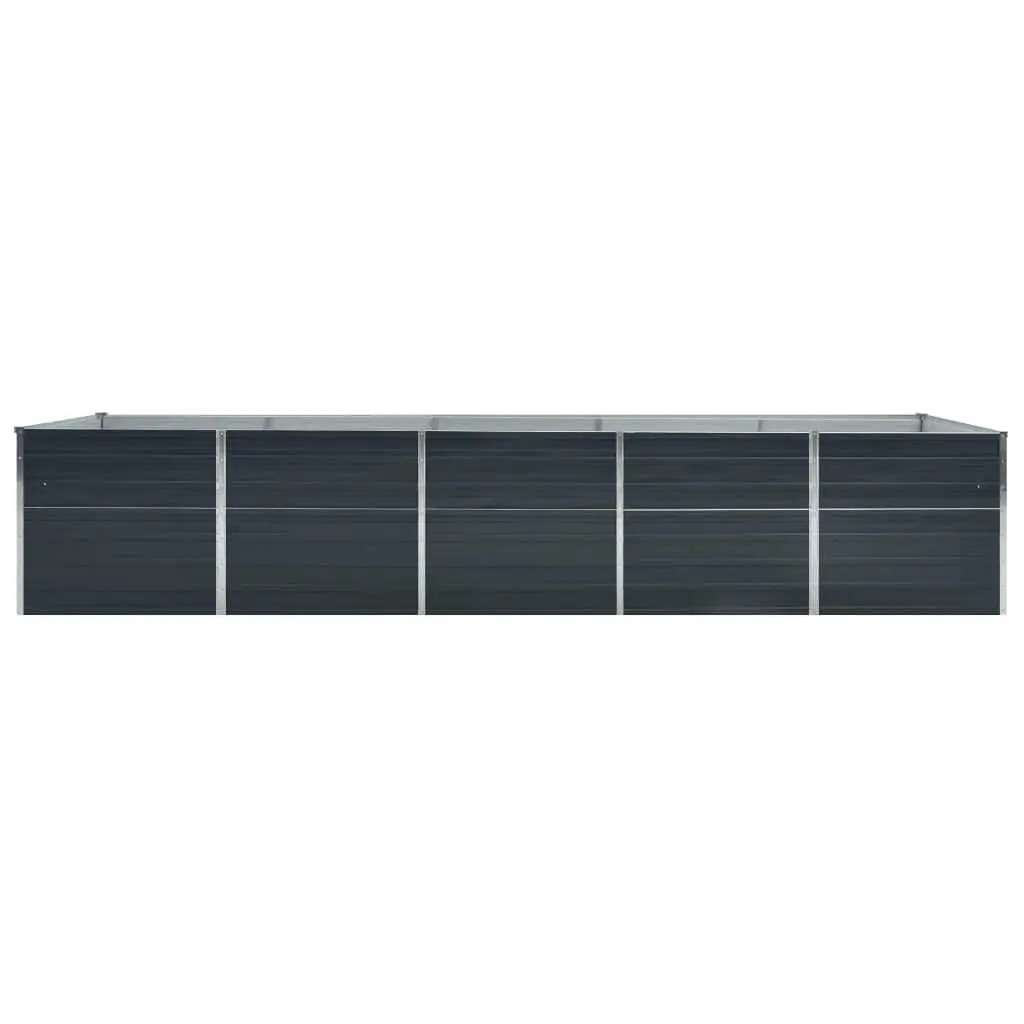 Galvanised Steel Raised Bed Planter Box Outdoor 400x80x45cm Anthracite Heavy Duty Weather Resistant Garden Decor