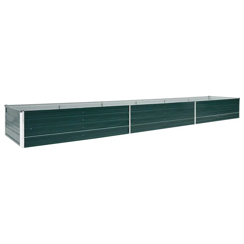 Raised Garden Bed Galvanised Steel 480 x 80 x 45 cm Green