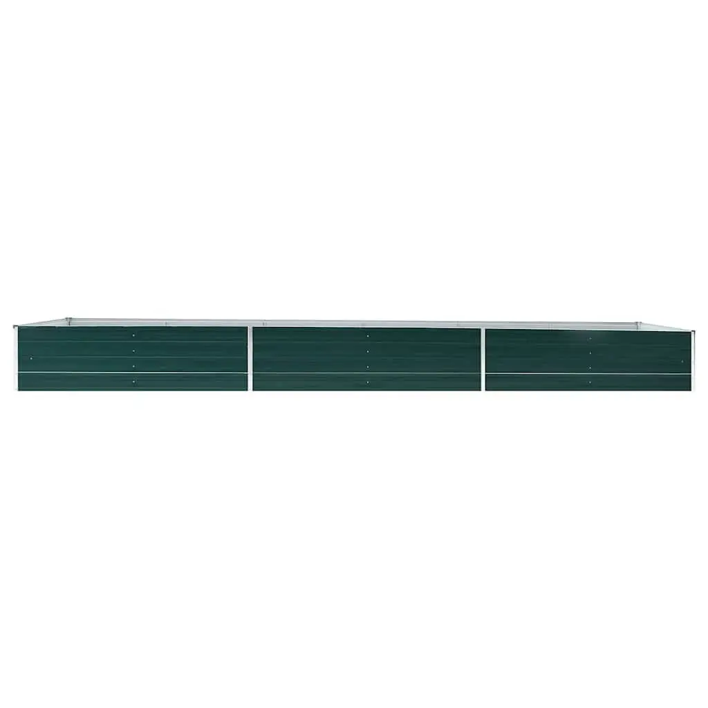 Raised Garden Bed Galvanised Steel 480 x 80 x 45 cm Green