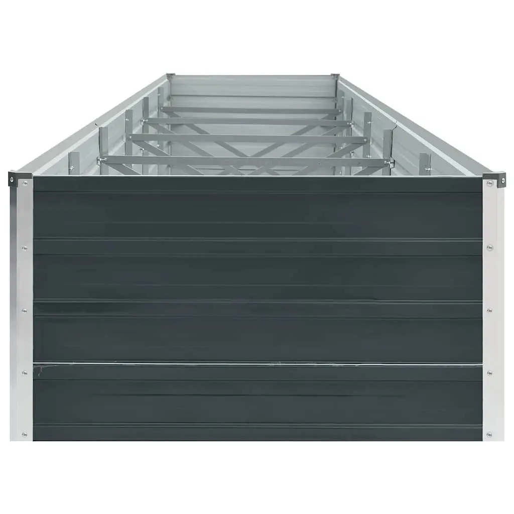 Outdoor Planter Box Heavy Duty Galvanised Steel Anthracite 480cm x 80cm x 45cm Raised Garden Bed
