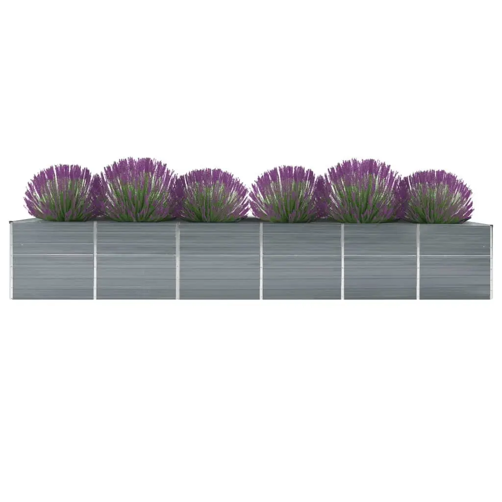 Garden Raised Bed Galvanised Steel Outdoor Planter Box Flowers Vegetables Herbs