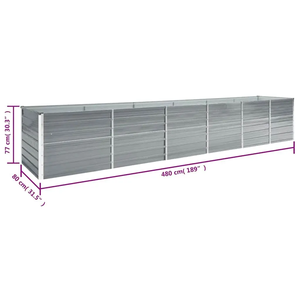 Garden Raised Bed Galvanised Steel Outdoor Planter Box Flowers Vegetables Herbs