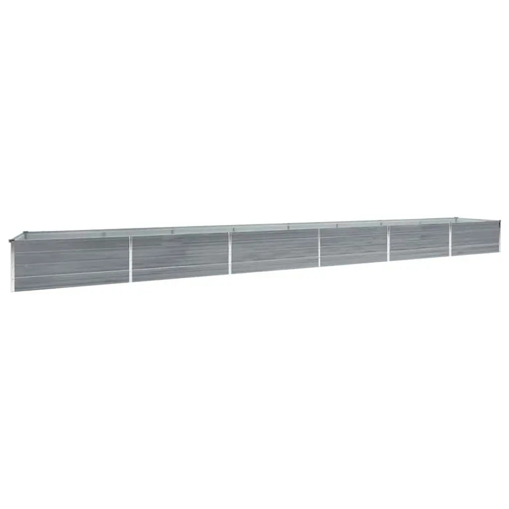 Galvanised Steel Garden Raised Bed Outdoor Planter Box 600 x 80 x 45 cm Grey