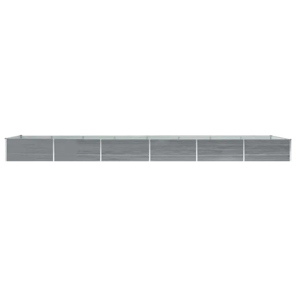 Galvanised Steel Garden Raised Bed Outdoor Planter Box 600 x 80 x 45 cm Grey