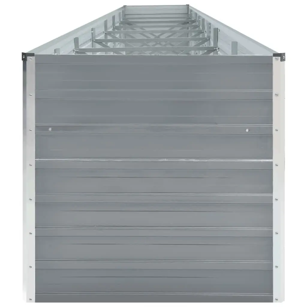 Outdoor Planter Box Raised Garden Bed Grey Galvanised Steel 600x80x77cm Heavy Duty Vegetable Flower Herb Container
