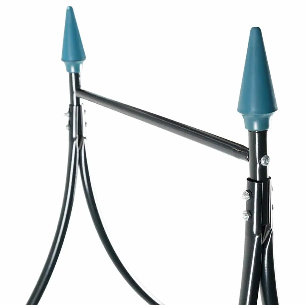 Garden Arch Iron Tubing Dark Green 142 x 37 x 275 cm Outdoor Arbour Trellis for Climbing Plants
