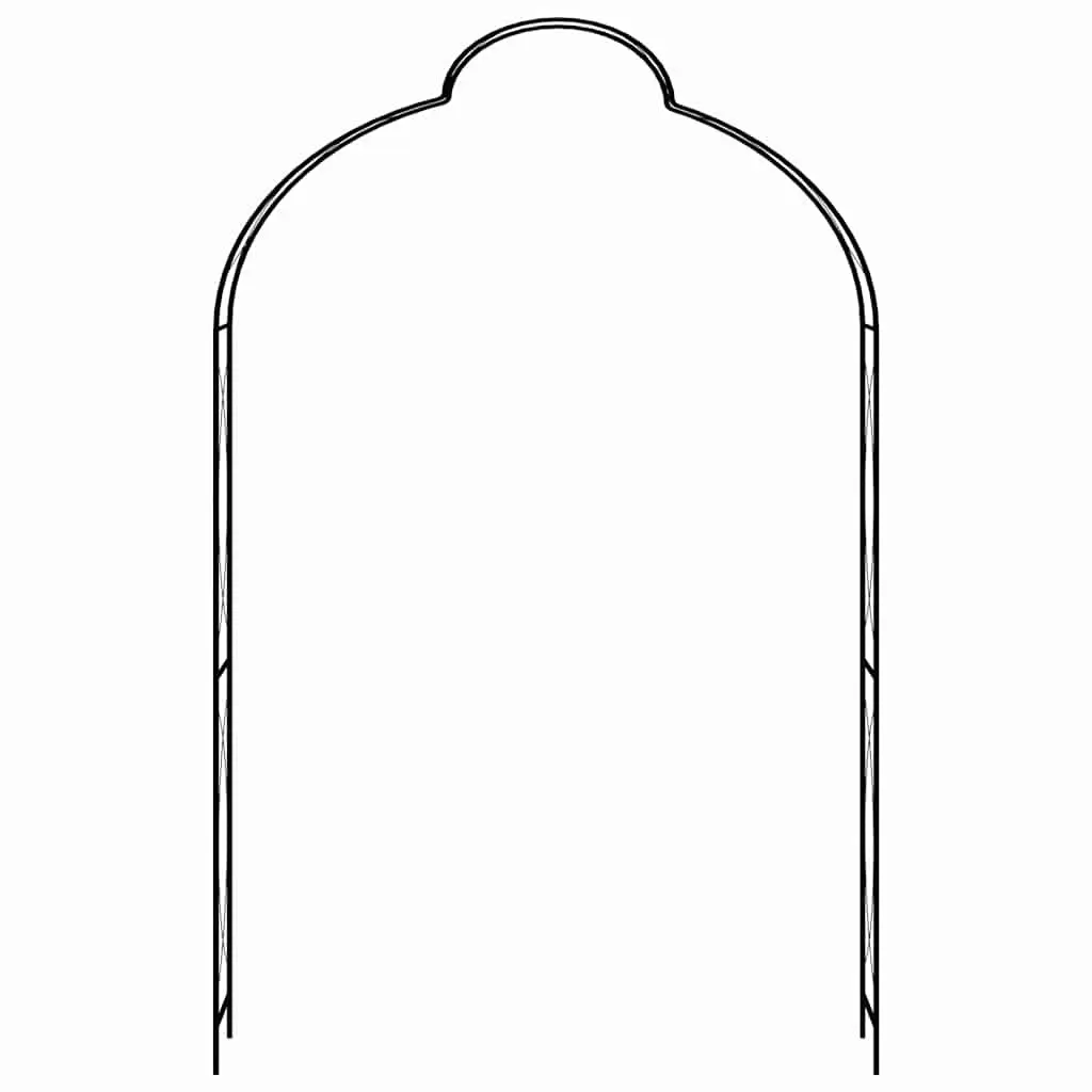 Garden Arch Black Iron Outdoor Arbour Climbing Plants Wedding Decoration
