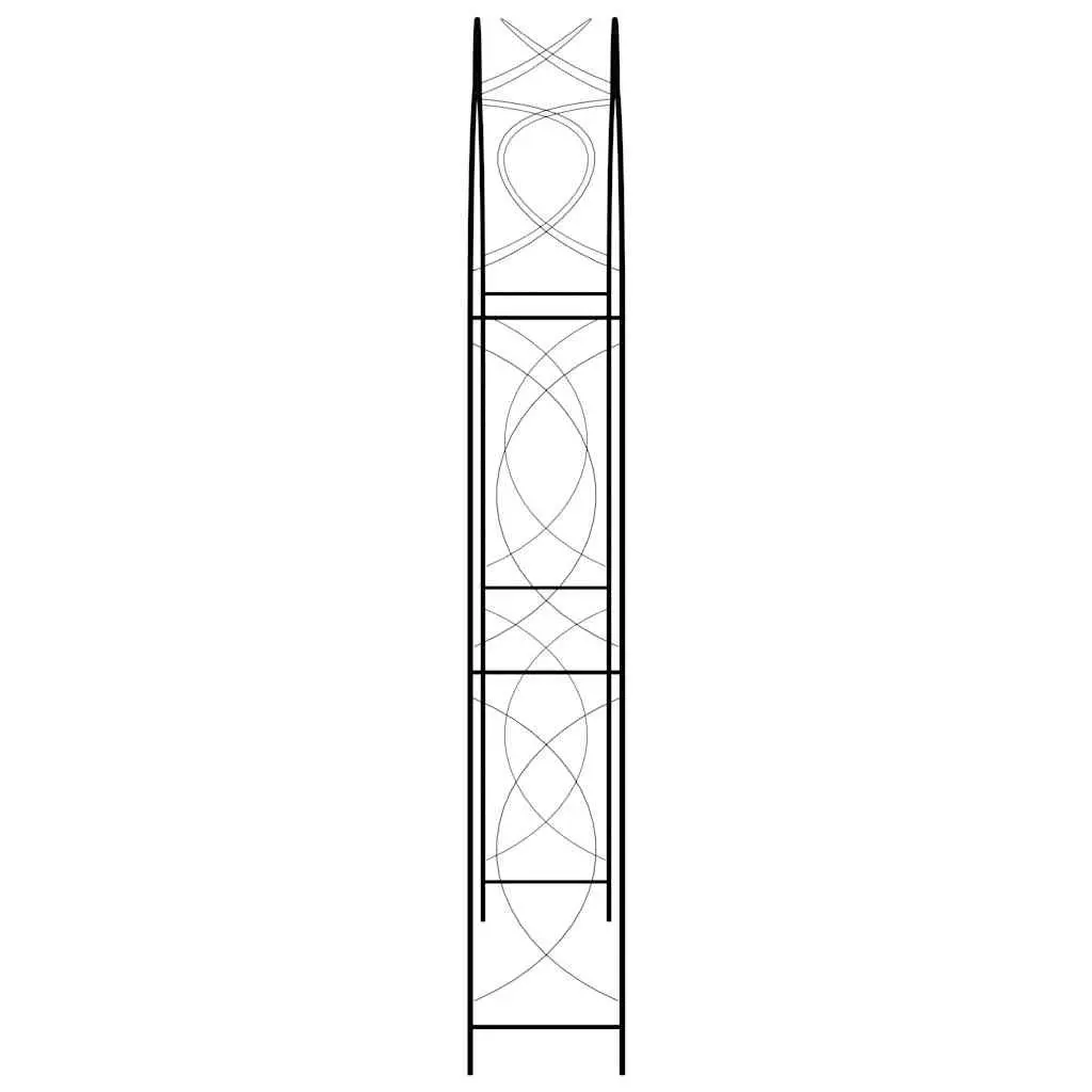 Garden Arch Black Iron Outdoor Arbour Climbing Plants Wedding Decoration