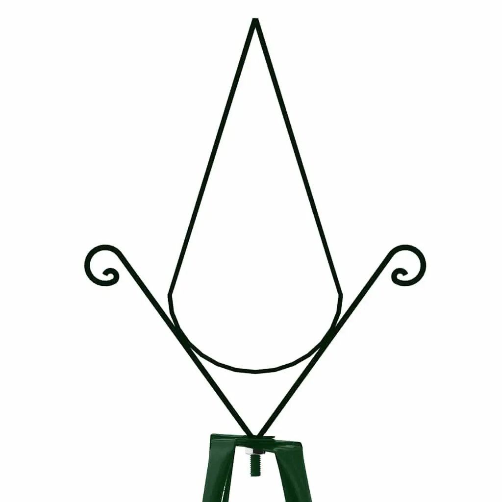 Garden Climbing Plant Rack Iron 3-Tier Trellis Dark Green