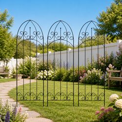 Practical Black Garden Trellis for Your Outdoor Plants